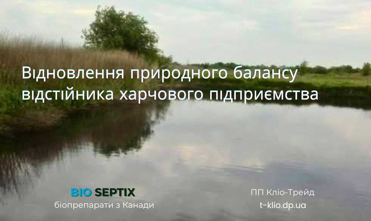 Очищені стоки підприємства харчової промисловості